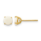 14k Madi K 5mm Round Opal Post Earrings