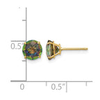 14k Madi K 6mm Round Mystic Topaz Post Earrings