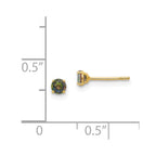 14k Madi K 3mm Round Mystic Topaz Post Earrings