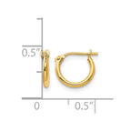 14k Madi K 1.25x8mm Half Hoop Earrings