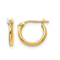 14k Madi K 1.25x8mm Half Hoop Earrings