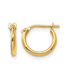 14k Madi K 1.25x8mm Half Hoop Earrings