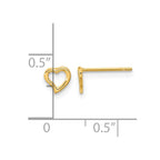 14k Madi K 5.00mm Heart Childrens Post Earrings