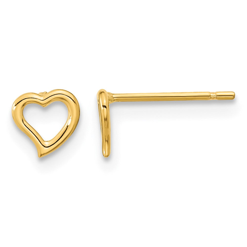 14k Madi K 5.00mm Heart Childrens Post Earrings