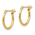 14k Madi K 1.25x12mm Half Hoop Earrings