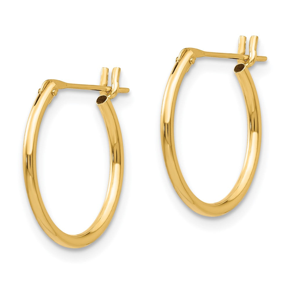 14k Madi K 1.25x15mm Hoop Earrings