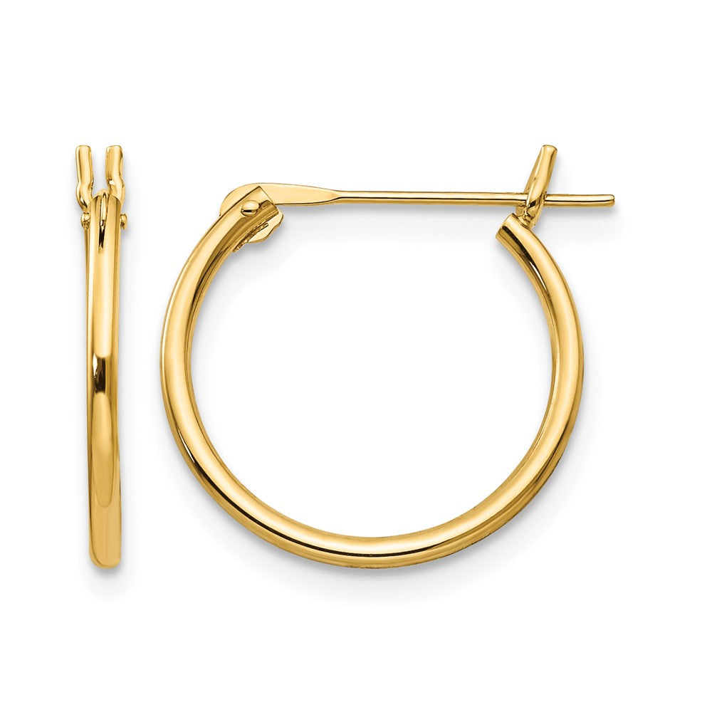 14k Madi K 1.25x15mm Hoop Earrings