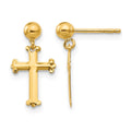 14k Madi K Cross Dangle Childrens Post Earrings