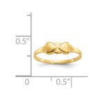 14k Madi K Two Hearts Baby / Childrens Ring