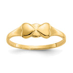 14k Madi K Two Hearts Baby / Childrens Ring
