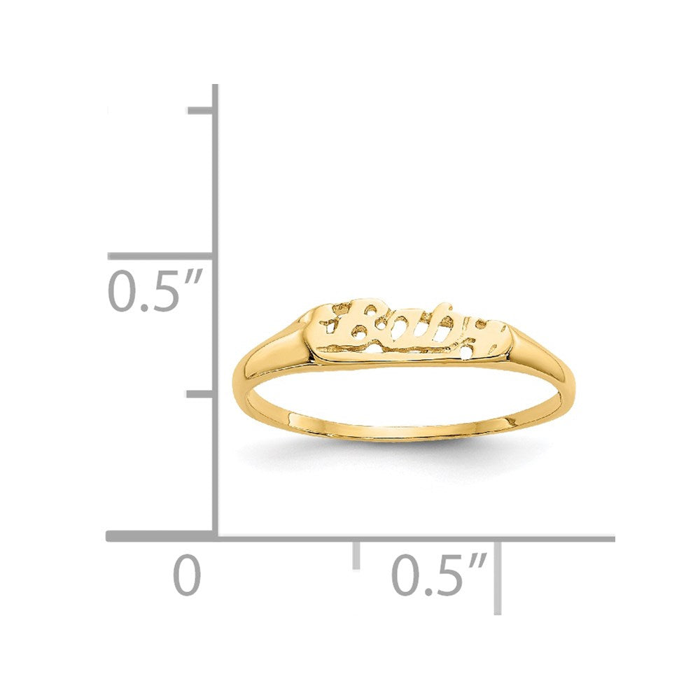14k Madi K BABY Script Baby / Childrens Ring