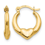 14k Madi K Hollow Heart Hoop Earrings