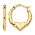 14k Madi K Heart Hoop Earrings