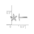 14k White Gold Madi K Star Childrens Screwback Post Earrings