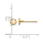 14K Madi K Polished 4mm Round Lab Created Opal Bezel Post Earrings