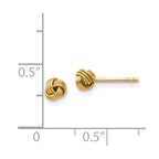 14k Madi K Polished Love Knot Childrens Post Earrings