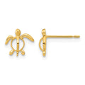 14k Madi K Sea Turtle Childrens Post Earrings