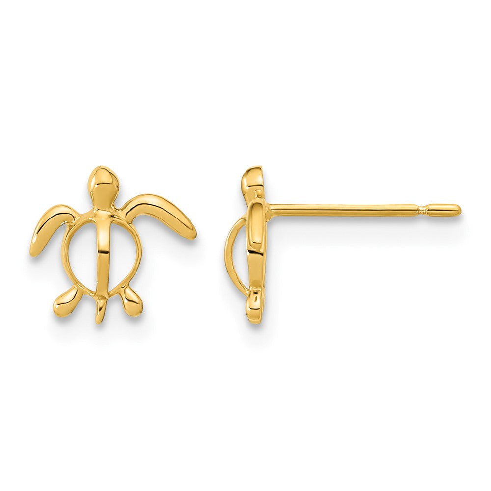 14k Madi K Sea Turtle Childrens Post Earrings
