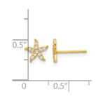 14k Madi K CZ Starfish Childrens Post Earrings
