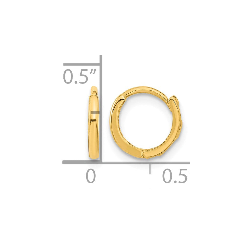 14k Madi K Polished 1.5x9mm Hinged Hoop Earrings