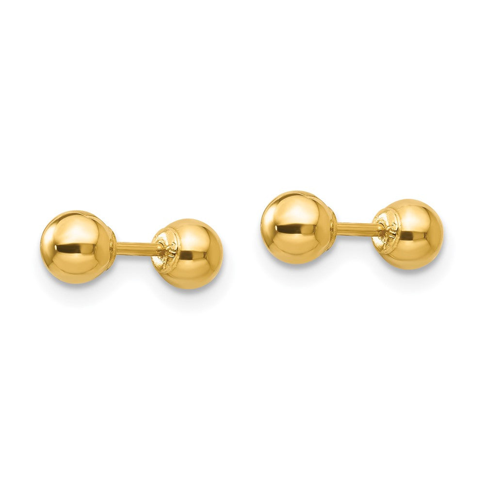 14k Madi K Polished Reversible 4mm Ball Screwback Post Earrings