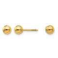 14k Madi K Polished Reversible 4mm Ball Screwback Post Earrings