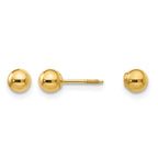 14k Madi K Polished Reversible 4mm Ball Screwback Post Earrings