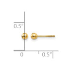 14k Madi K Polished 3mm Ball Screwback Post Earrings