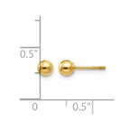 14k Madi K Polished 4mm Ball Screwback Post Earrings