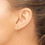 14k Madi K 3-4mm White Round Freshwater Cultured Pearl Screwback Post Earrings