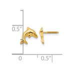14k Madi K Small Dolphin Childrens Post Earrings