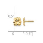 14k Madi K Polished Teddy Bear Childrens Screwback Post Earrings