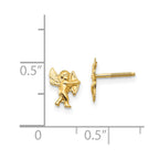 14k Madi K Polished Cupid Childrens Screwback Earrings