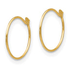 14k Madi K Small 1x9mm Endless Hoop Earrings