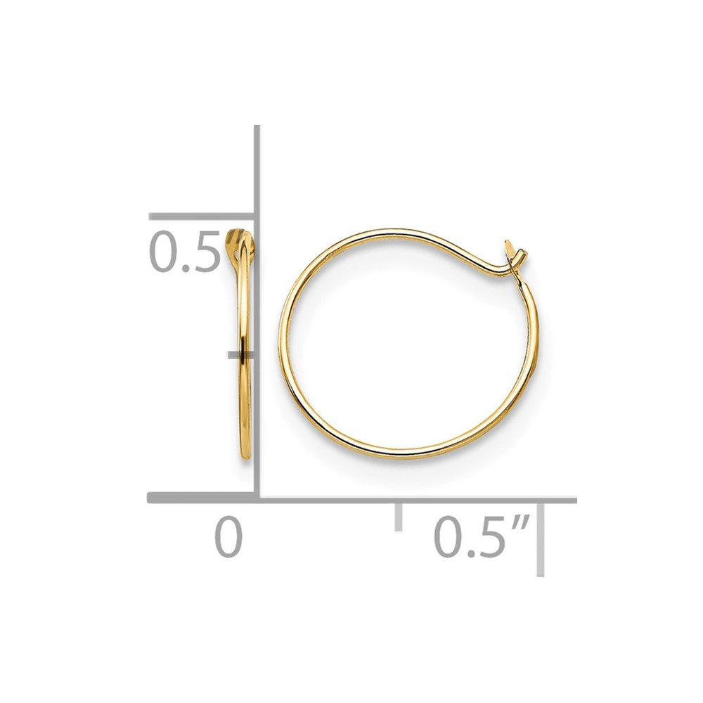 14k Madi K Small 1x9mm Endless Hoop Earrings