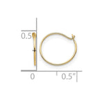 14k Madi K Small 1x9mm Endless Hoop Earrings