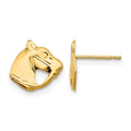 14k Madi K Polished Horse Head Childrens Post Earrings
