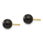 14k Madi K 6.00mm Onyx Bead Earrings