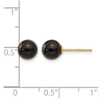 14k Madi K 6.00mm Onyx Bead Earrings