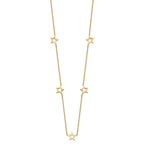 14K Open Stars 16 inch Necklace Plus 2 inch Extension