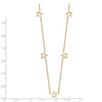 14K Open Stars 16 inch Necklace Plus 2 inch Extension