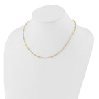 14k Polished 3mm Fancy Oval and Round Link 18 inch Necklace