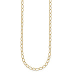 14k Polished 4mm Fancy Oval Link 18 inch Necklace