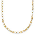 14k Polished 2.5mm Fancy Oval Link 18 inch Necklace