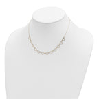 14K Open Flat Hearts 16 inch Necklace Plus 2 inch Extender