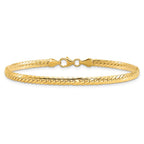 14k Polished 3mm Fancy Curb Link Bracelet