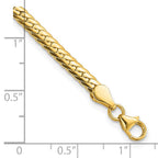 14k Polished 3mm Fancy Curb Link Bracelet