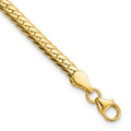 14k Polished 3mm Fancy Curb Link Bracelet