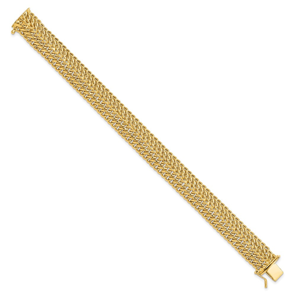 14k Polished 13mm Fancy Link Bracelet