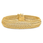 14k Polished 13mm Fancy Link Bracelet